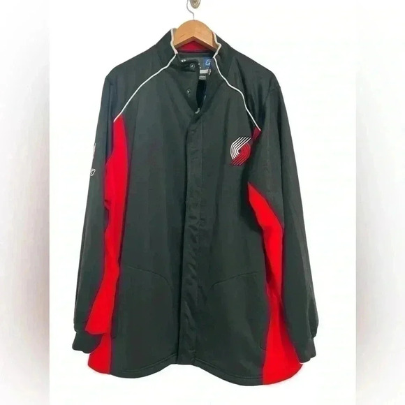 NBA Portland Trail Blazers Men’s Full Zip & Snap Team Apparel Jacket - Picture 15 of 15